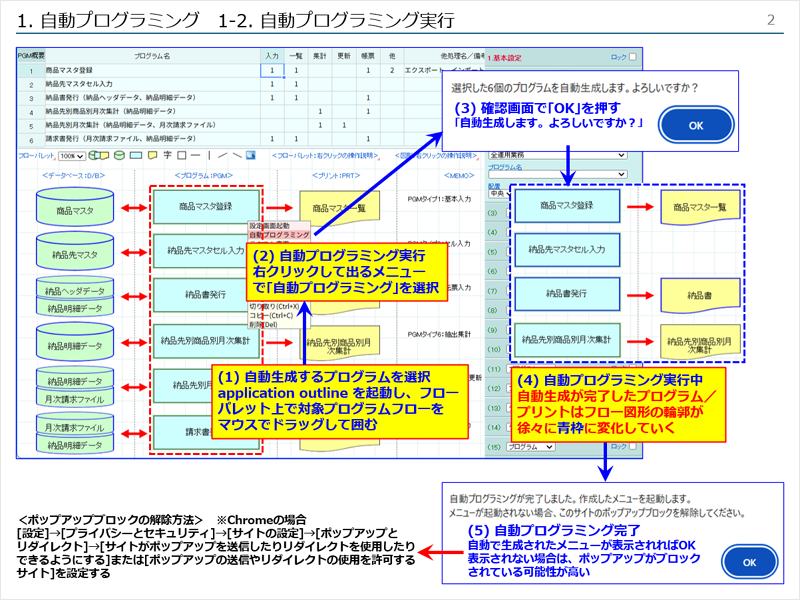 画像拡大 サンプル操作説明内容